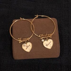 Juicy Couture earrings.   Don’t wear